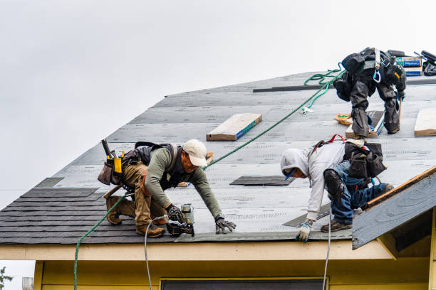 Professional Gutter Installation technician working in Lisbon, OH